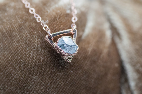 Diamond Quartz Goddess Necklace || April