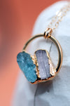 Personalized Birthstone Necklace || Circle Necklace || Mother's Necklace