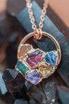 Personalized Birthstone Necklace || Circle Necklace || Mother's Necklace
