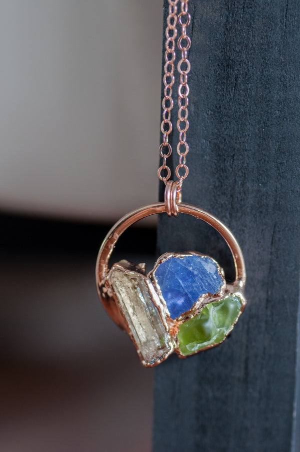 Personalized Birthstone Necklace || Circle Necklace || Mother's Necklace