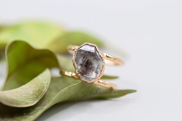 Smoky Quartz Engagement Ring with Moissanite - Sterling Silver –  MoissaniteRings.US