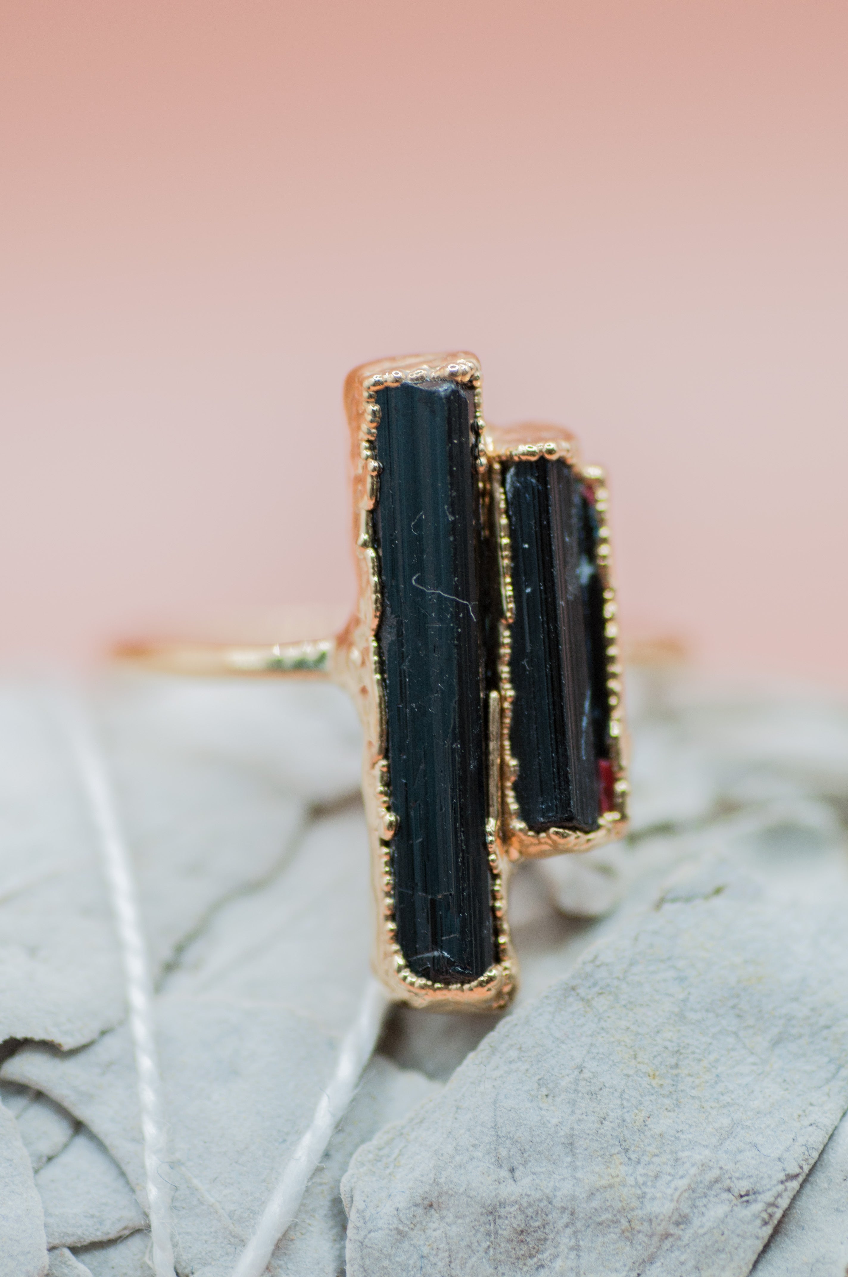 Aligned Ring || Black Tourmaline