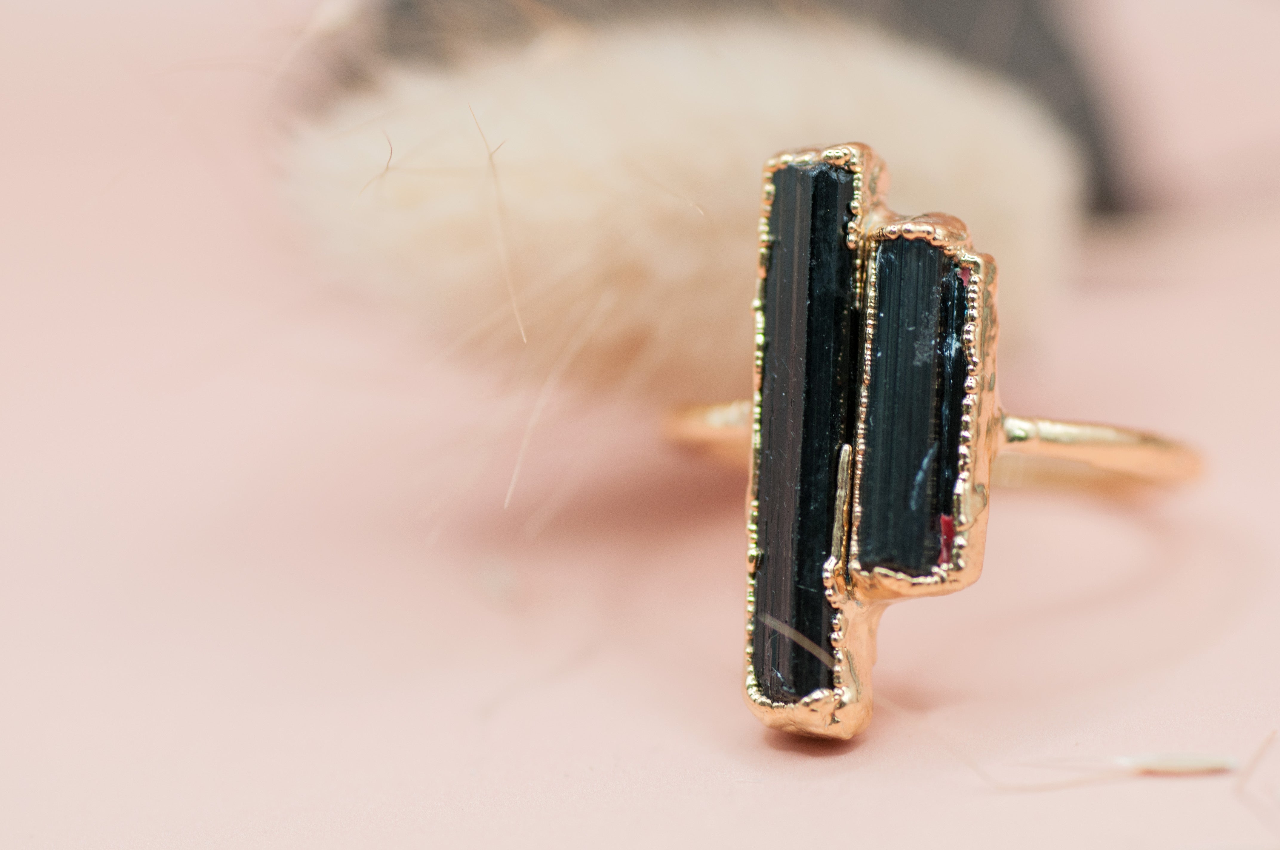 Aligned Ring || Black Tourmaline