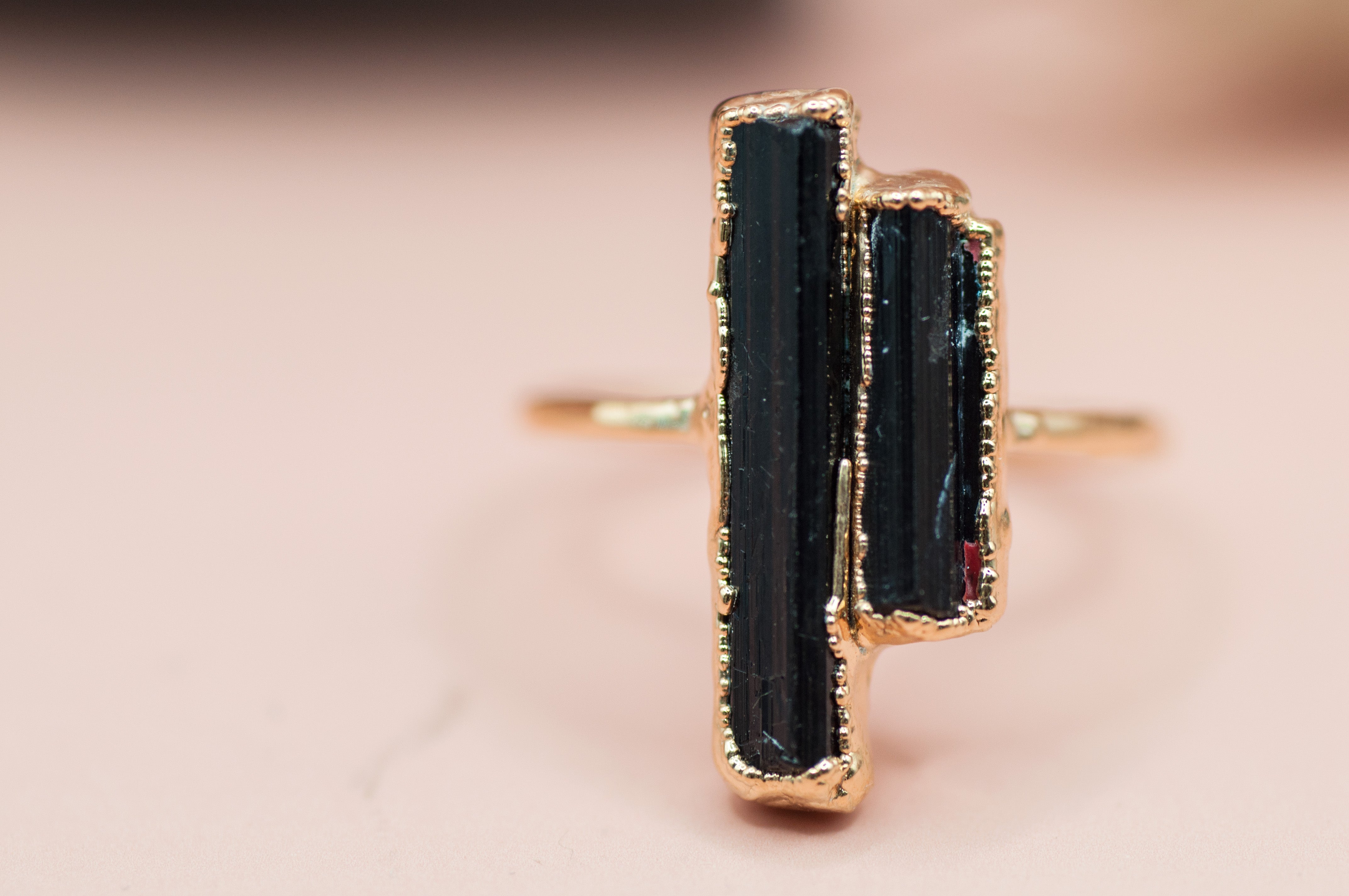 Aligned Ring || Black Tourmaline
