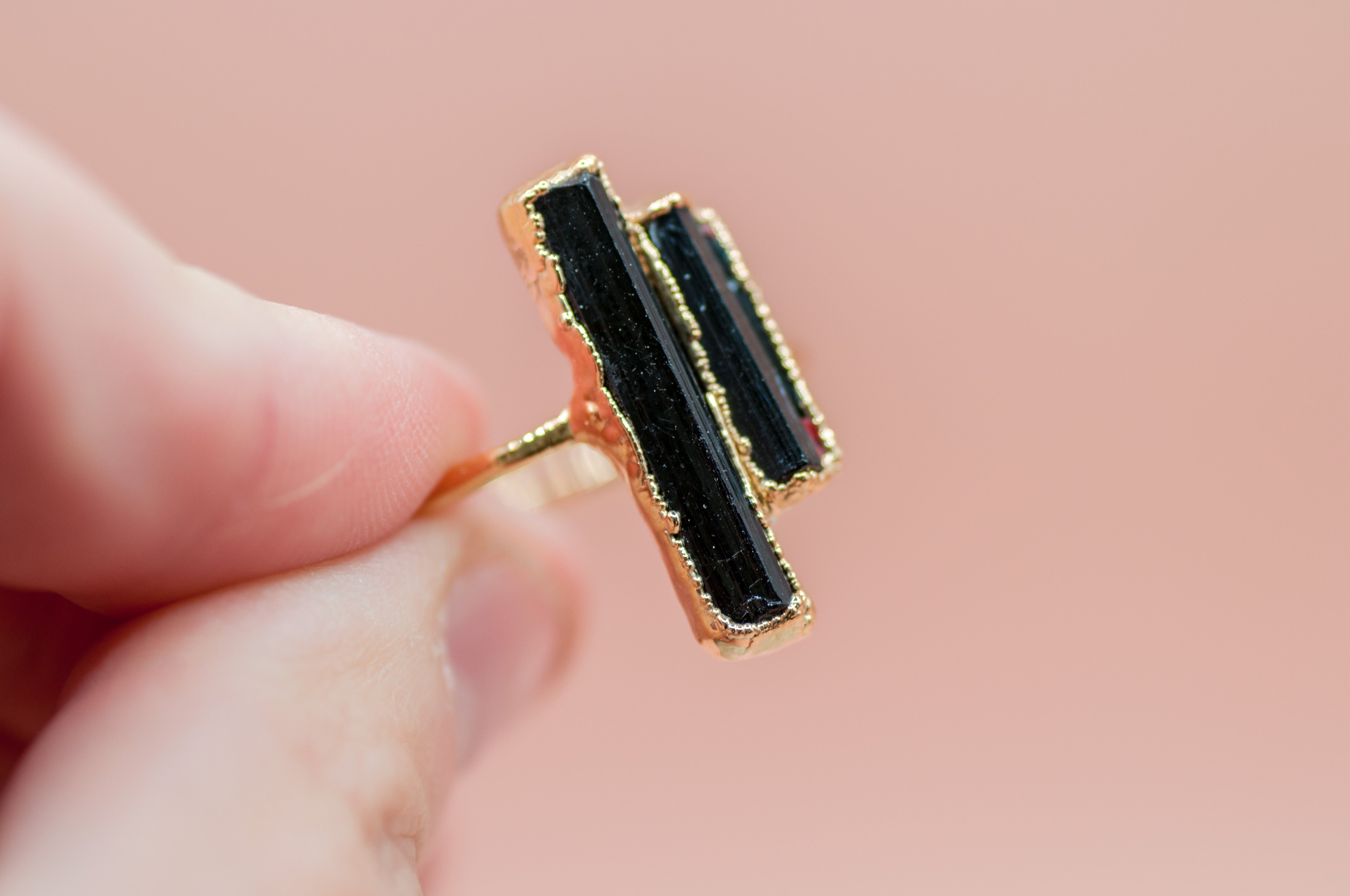 Aligned Ring || Black Tourmaline