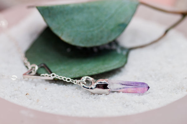 Peace Necklace || Vera Cruz Amethyst Point Lariat Necklace