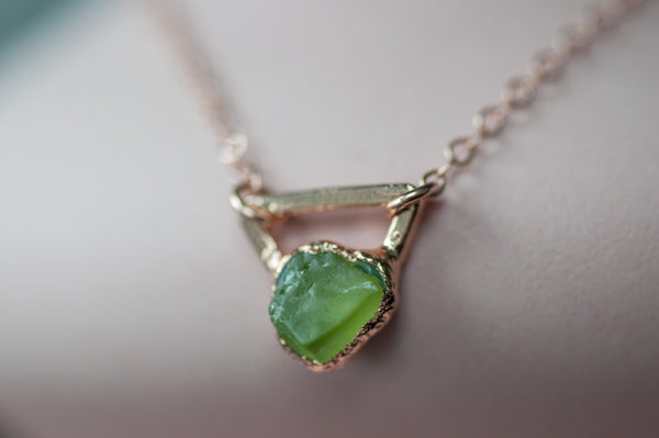 Peridot Goddess Necklace || August