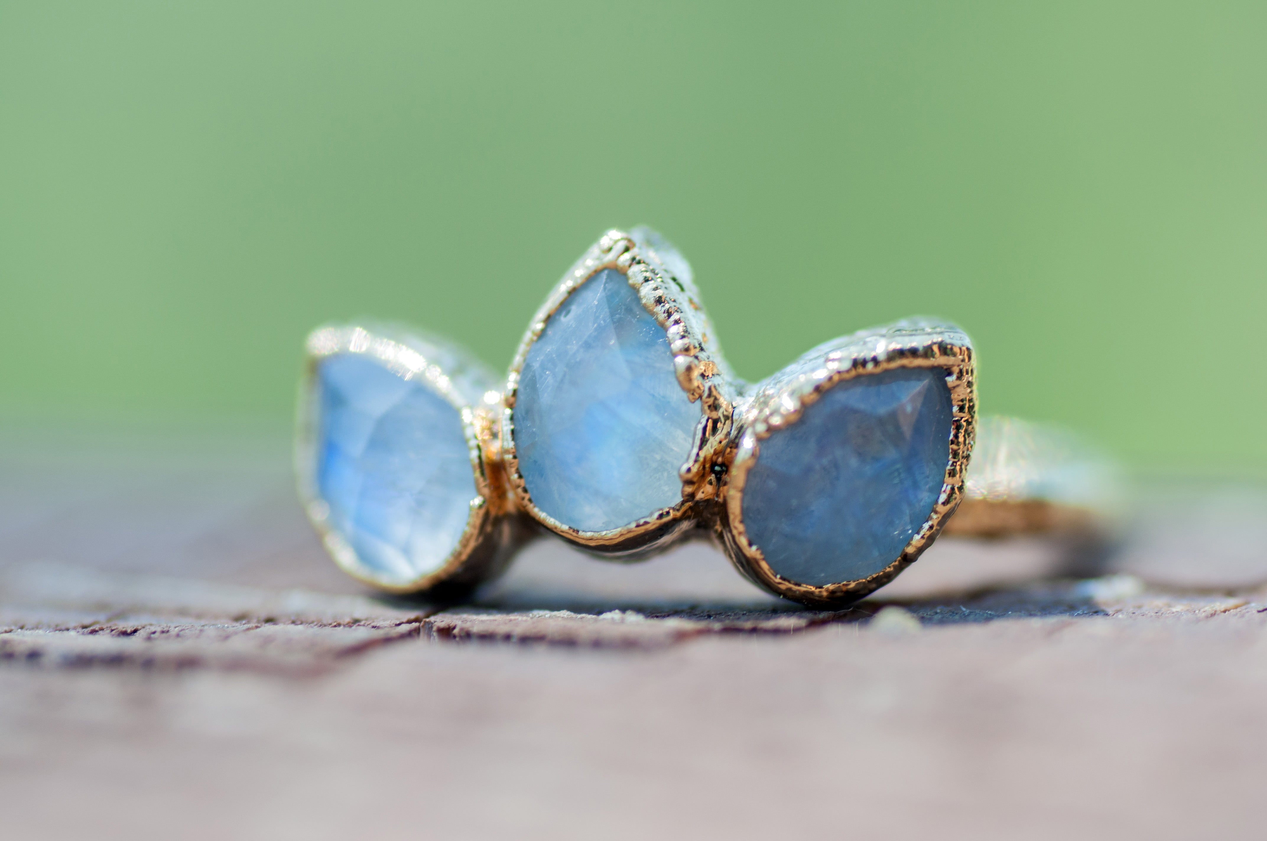 Lotus Flower Ring || Moonstone